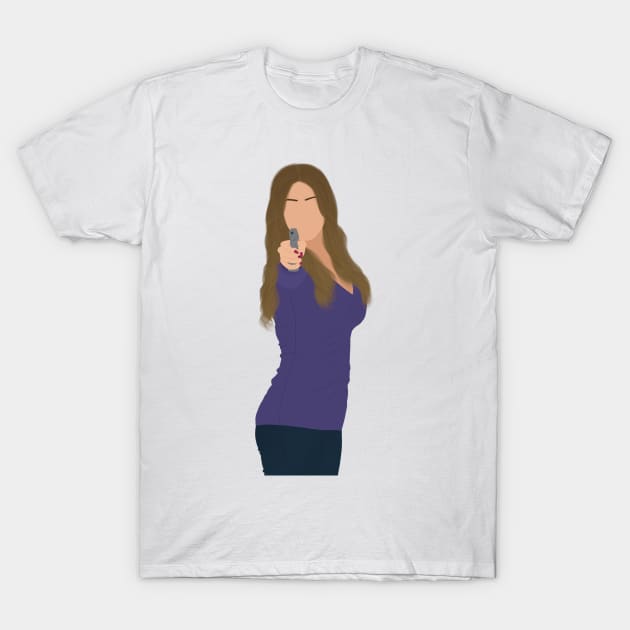 Modern Family Gloria Holding a Gun Meme Polygon Fan Art T-Shirt by senaeksi